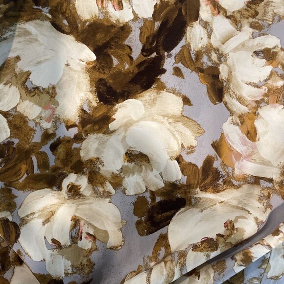 New Retail $398 Lafayette 148 Kenna Print Silk Blouse - Size P - Picture 5 of 12